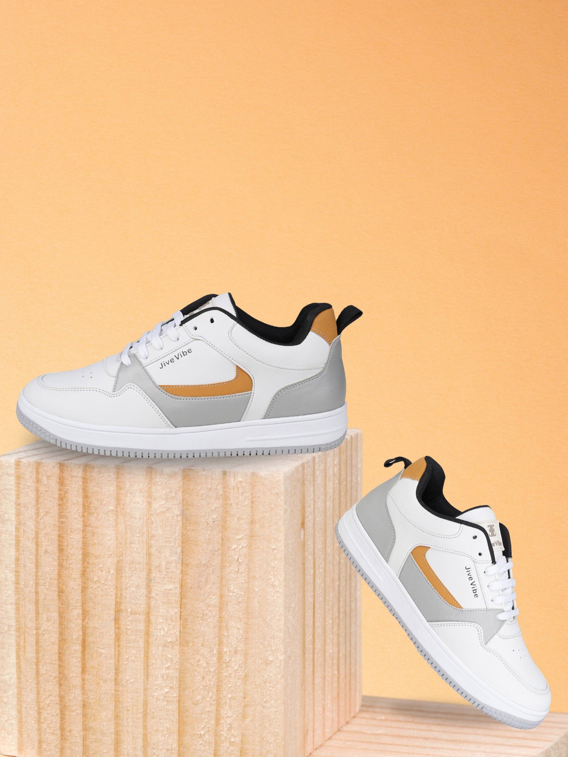 JiveVibe Men’s Synthetic Sneakers - Trendy & Comfortable